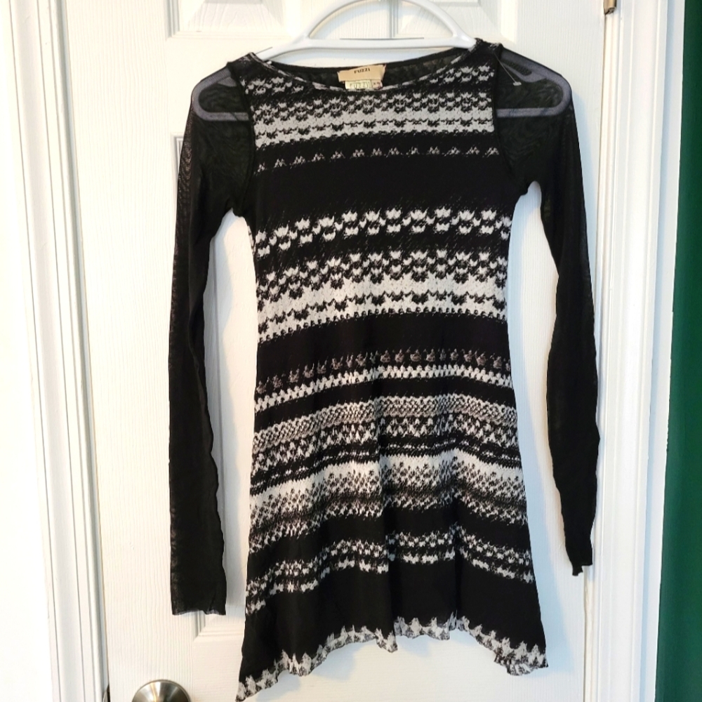 Fuzzi Designer Mesh Mini Dress